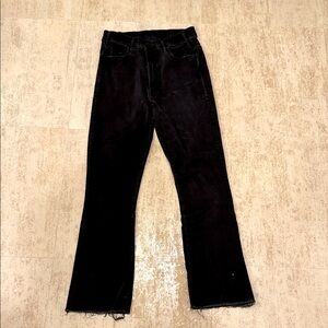 MOTHER Charcoal Hustler Ankle Fray Jeans